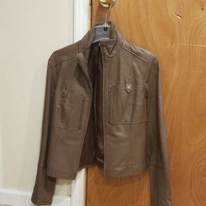 Kenzie side 8 leather moto jacket